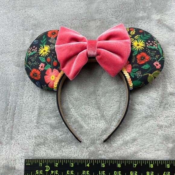 Disney Flower and Garden Minnie Mouse Ears Custom Made Headband Adult Size - Picture 4 of 6